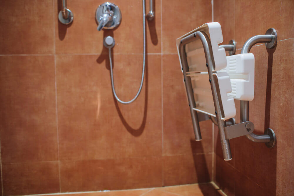 Accessible shower with seat